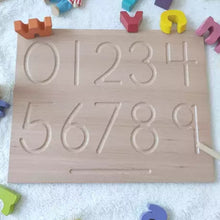 Load image into Gallery viewer, Wooden Numerals Tracing Board (Reversible)