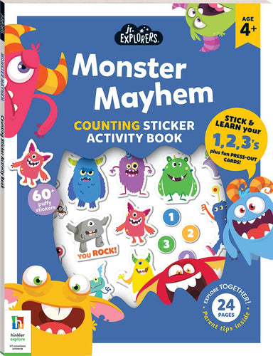Jr Explorers Monster Mayhem Counting Sticker Activity Book