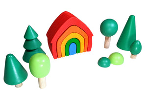 Waldorf Rainbow Stacking House