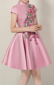 CNY Girls Cheongsam - Pink Peonies